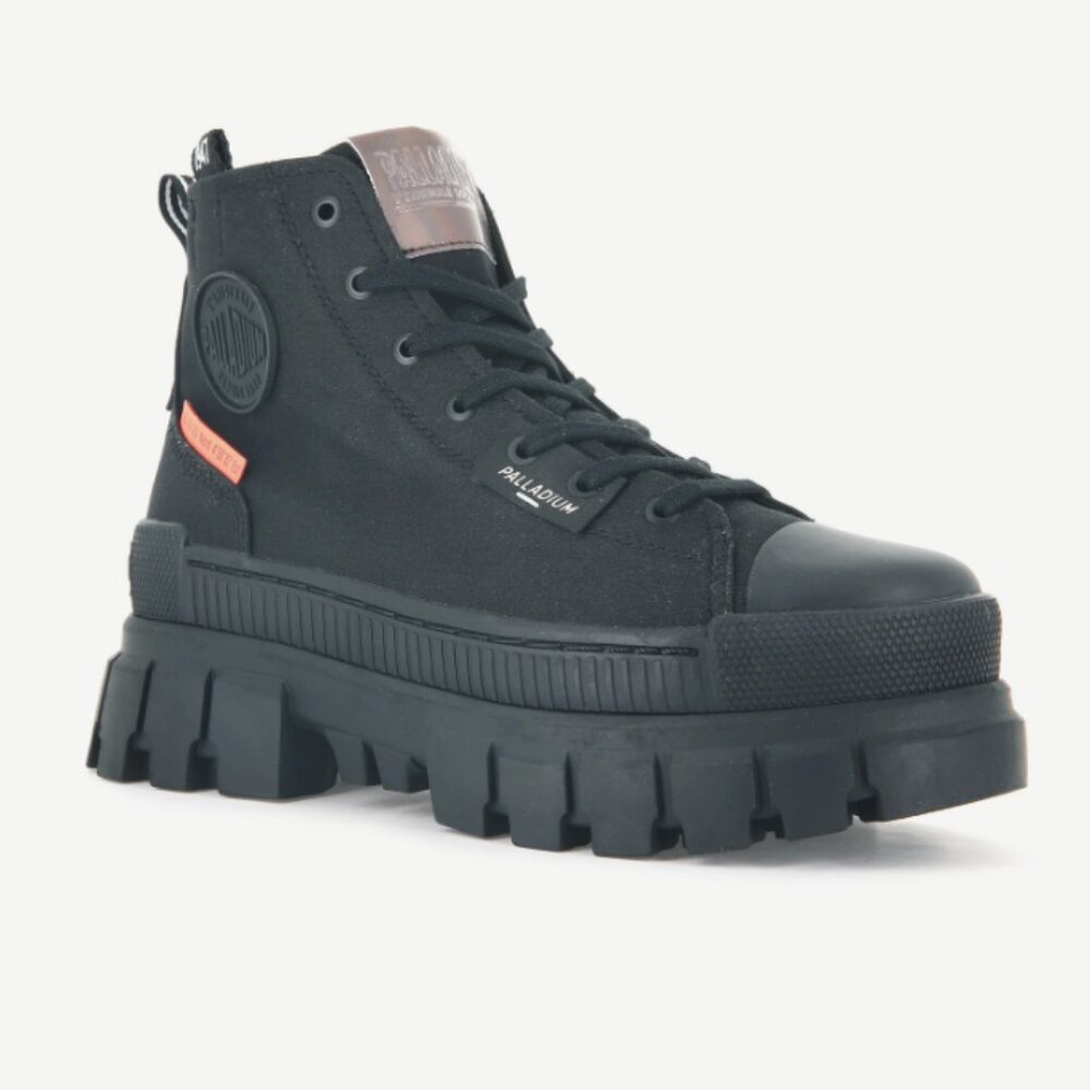 Palladium Revolt Hi Tx Sneaker Boots 97242-010 S14 Black Shoes Womens Stompers - Picture 10 of 16